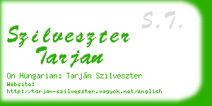 szilveszter tarjan business card